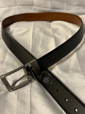Dockers Men’s Black Bonded Leather Belt, Size XL 42–44